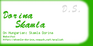 dorina skamla business card